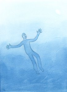 Noen sjeler blir forferdet, ved døden, for å innse hvor mange ganger de har ignorert Herrens tilnærminger, vennlighet, muligheter og advarsler, 2003 (w/c på papir) av Elizabeth Wang