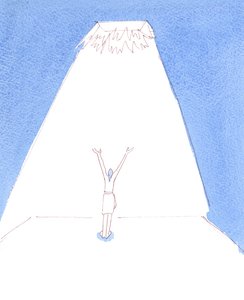 Faderen hører bønnene vi ber i Jesu navn, 2004 (akvarell på papir) av Elizabeth Wang