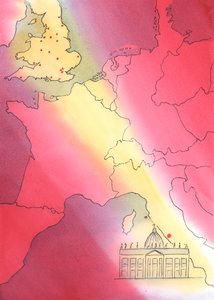 Paven, biskopen av Roma, er sjefbiskopen, og enhetsfokus i kirken, 2004 (w/c på papir) av Elizabeth Wang