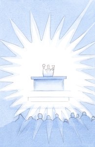 Jo nærmere jeg er Jesus, desto mer sannelig er Hans eneste offer gjort til mitt eget, 2000 (w/c på papir) av Elizabeth Wang