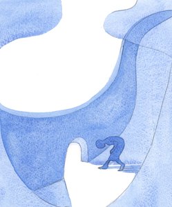 Livet med fred og nåde kan ikke smakes av en som nekter å forkaste sine egoistiske ønsker, 2001 (w/c på papir) av Elizabeth Wang