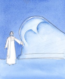 Selv om det er riktig at vi reiser til Lourdes for å be i grotten, og til andre helligdommer, inviterer Kristus oss til å lage en "grotte" av vårt eget hjerte, 2004 (w/c på papir) av Elizabeth Wang