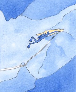 Å gå uforsiktig inn i alvorlig synd er å stå i fare for å bli avskåret fra Gud for alltid, 2004 (w/c på papir) av Elizabeth Wang