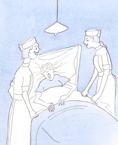 Unike individer, uansett hvor svake de er, må aldri bli behandlet som en plage, eller bare medlidende, 2004 (w/c på papir) av Elizabeth Wang
