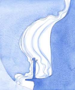 For en stor nådefall som blir utøst over oss av Faderen, når vi ber i Kristi navn, 2001 (w/c på papir) av Elizabeth Wang