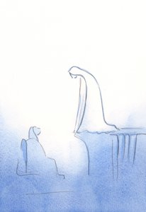 Når jeg ber om vår Frues hjelp, hører hun meg, 2002 (w/c på papir) av Elizabeth Wang