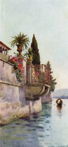 En balkong (farge litho) av Ella Du Cane