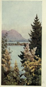 En hage, Lago di Como, illustrasjon fra 'The Italian lakes' av Richard Bagot av Ella Du Cane