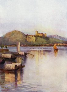 Angera, Lago Maggiore (farge litho) av Ella Du Cane