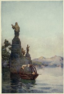 Inngang til Villa Arconati, Lago di Como, illustrasjon fra 