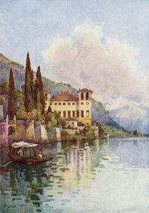 Gravedona, Comosjøen (farge litho)