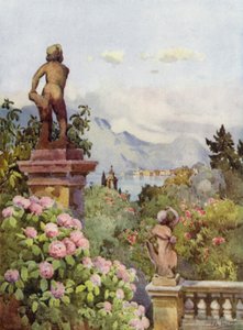 Hortensia, Isola Bella, Lago Maggiore (farge litho) av Ella Du Cane