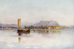 Isola Pescatori, Lago Maggiore (farge litho) av Ella Du Cane