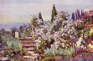 Hagetrinnene (farge litho) av Ella Du Cane