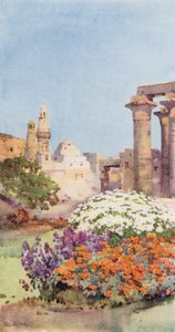 Luxor-tempelet (farge litho) av Ella Du Cane