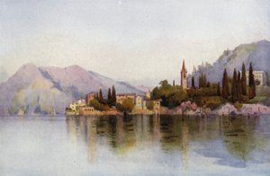 Varenna, Comosjøen (farge litho)