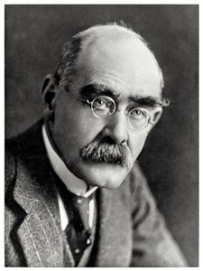 Rudyard Kipling (1865-1936) engelsk forfatter best husket for diktene sine, "Just So Stories" og "The Jungle Book". av Elliott and Fry Photography Studio