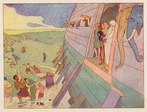 Noahs Ark: Regnet (farge litho)