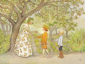 Lasse Liten i hagen 1923 00 av Elsa Beskow