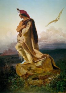 Cooper, The Last of the Mohicans / E.G. Leutze av Emanuel Gottlieb Leutze