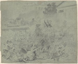 New York – Gatescene av Emanuel Gottlieb Leutze