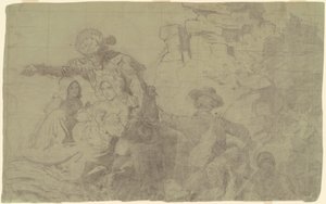 Studie for "Westward the Course of Empire Takes Its Way" av Emanuel Gottlieb Leutze