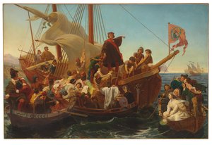 Columbus avgang fra Palos i 1492, 1855