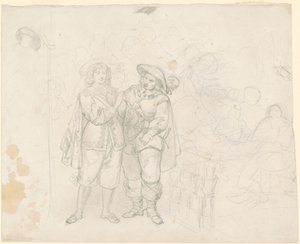 To kavalerere [recto] av Emanuel Gottlieb Leutze