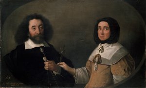 John Tradescant den yngre og Hester, hans andre kone, 1600-tallet av Emanuel de Critz