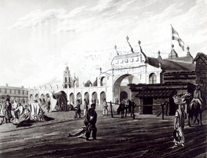 Market Place, gravert av Daniel Havell (1785-1826) 1820