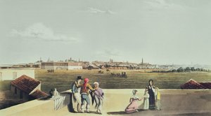 Generell utsikt over Buenos Aires fra Plaza del Toros, fra pittoreske illustrasjoner av Buenos Aires og Montevideo, 1820 av Emeric Essex after Vidal