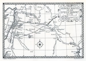 Jernbane- og motorveier og rørledninger, Syrisk ørken, 1937 av Emery Walker