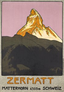 Plakatreklame Zermatt, Sveits
