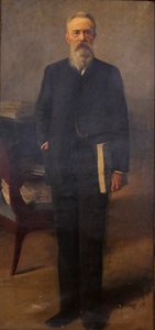 Portrett av komponisten Nikolai Rimsky-Korsakov 1844-1908, ca. 1900 av Emil Oskarovich Wisel
