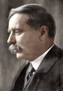 Herbert George Wells , britisk forfatter, 1914.