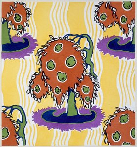 Design fra 'Floreal Dessins & Coloris Nouveaux', utgitt Paris, ca. 1925 (farge litho)