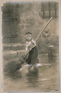 Cosette. Illustrasjon fra Les Misérables av Victor Hugo, 1862