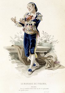 Figaro i "" The Marriage of Figaro"" - i "" Complete Works of Beaumarchais"", tegninger av Emile Bayard, red. Laplace Sanchez & cie, Paris av Emile Antoine Bayard