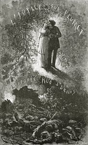 Marius og Cosette, 1800-tallet (bw-gravering) av Emile Antoine Bayard