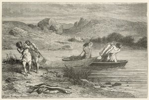 Fiskere i polert steintid av Emile Antoine Bayard