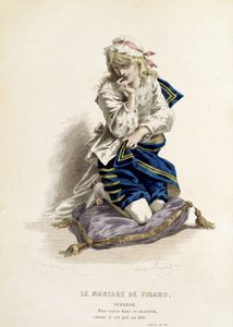 Suzanne i "" The Marriage of Figaro"" - i "" Complete Works of Beaumarchais"", tegninger av Emile Bayard, red. Laplace Sanchez & cie, Paris av Emile Antoine Bayard