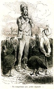 Der Engländer will Truthähne kaufen, aber Julien versteht seinen Akzent nicht von Emile Antoine Bayard