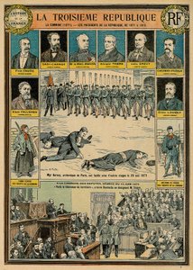 Den tredje republikken og dens presidenter fra 1871 til 1913 - Kommunen 1871 - Monsignor Darbois, Archeveque of Paris, ble henrettet, skutt med andre gisler 28. mai 1871 - sittende 16. juni 1871 i Deputerthuset: "Her er befrier av av Emile Antoine Bayard