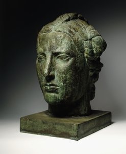 Leder av Liberty; Tete de Liberte, ca. 1914 (bronse med grønn patina) av Emile Antoine Bourdelle