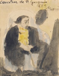 Karikatur av Paul Gauguin, 1889 av Emile Bernard