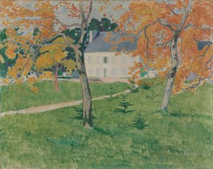 Hus blant trær- Pont-Aven av Emile Bernard