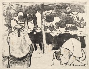 Les Bretonneries: Bryllup i Bretagne (La Noce en Bretange) av Emile Bernard