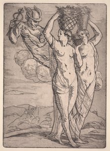 Mercury and Two Women (etsing og akvatint) av Emile Bernard