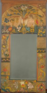 Speilramme dekorert med planter, blomster og to kvinnefigurer av Emile Bernard