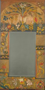 Speilramme dekorert med planter, blomster og to kvinnefigurer, 1908 av Emile Bernard